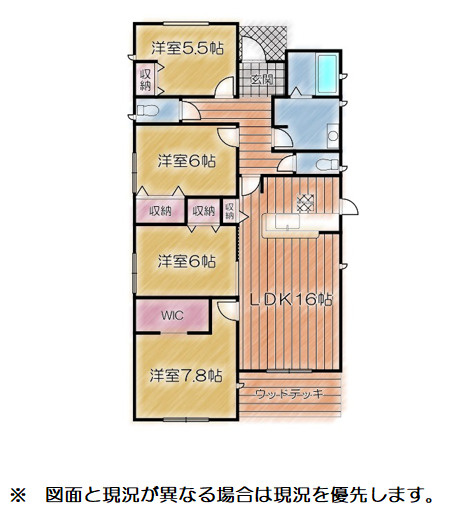 売中古戸建　富士市中丸の間取り|間取りです。