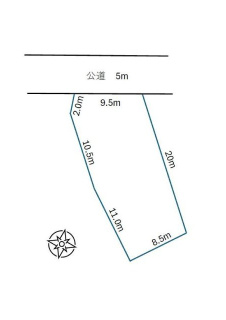 半田市白山町2丁目　売り土地の区画図