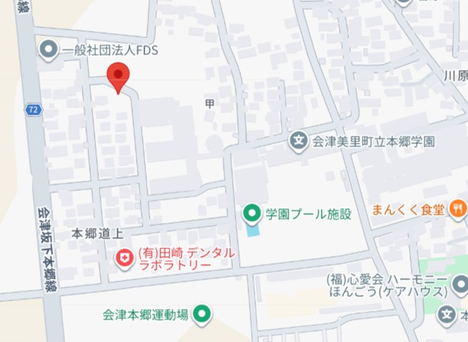 【建築条件付き売地】会津美里町字本郷道上の地図|現地案内図