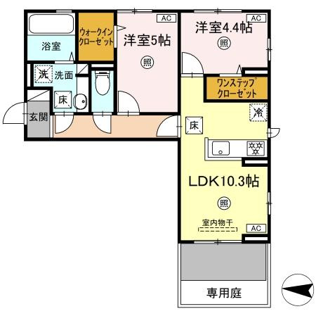 (仮称)D-ROOM八王寺町の間取り