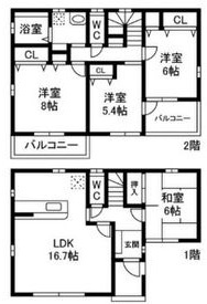 下中村４丁目貸家の間取り