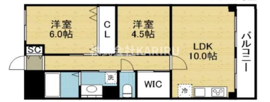 深江橋内外ハイツの間取り