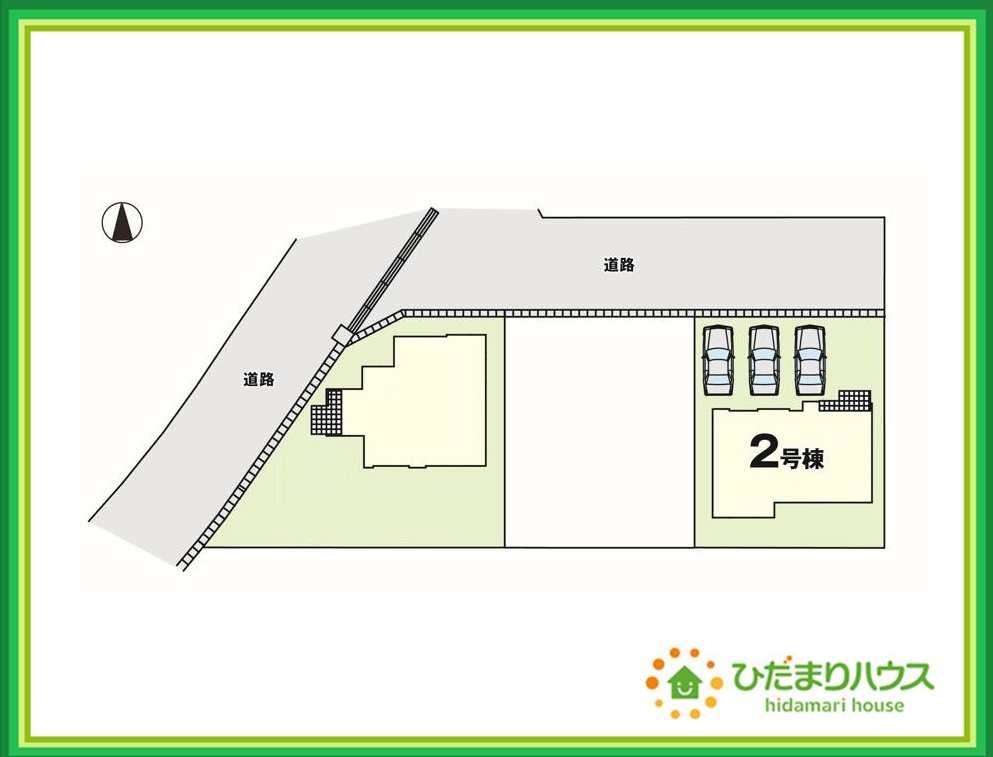 郡山市東原1期　新築戸建　2号棟の区画図|大きな公園も近くお子様も安心！