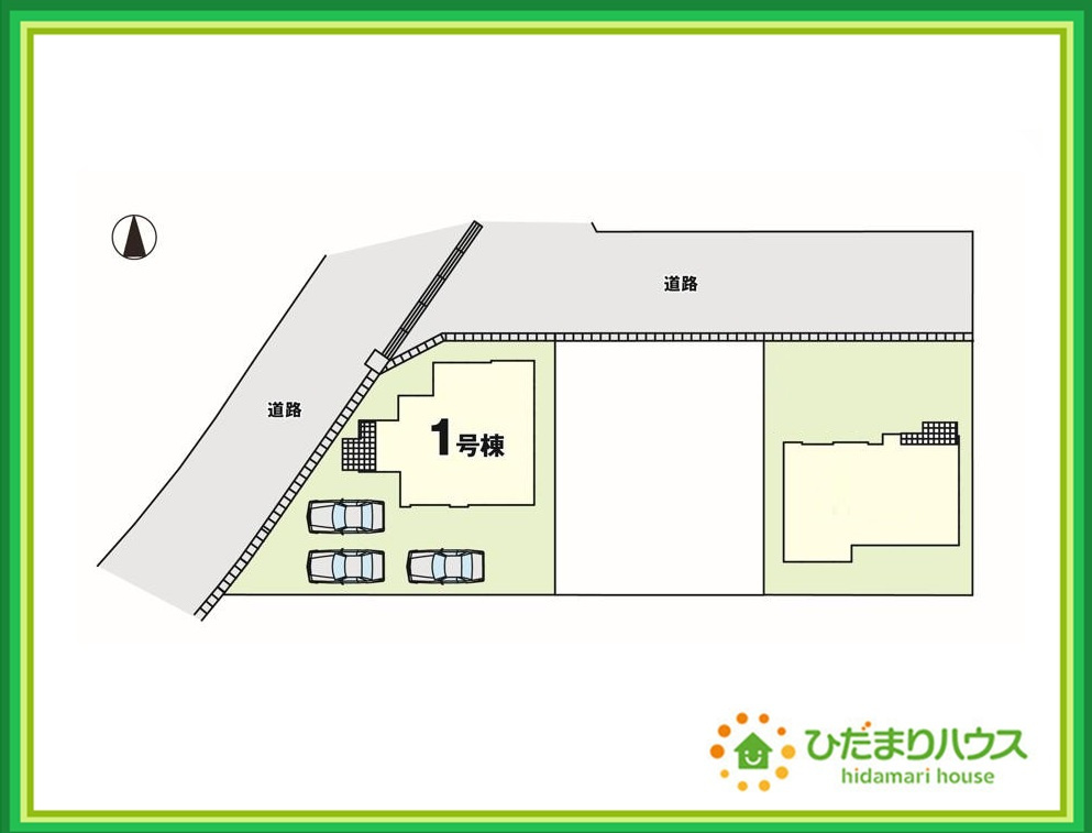 郡山市東原1期　新築戸建　1号棟の区画図|スーパー至近で、お買い物に便利な立地です(#^^#)