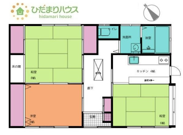 【間取り】 | つくばみらい市筒戸　中古戸建 | 生活動線スムーズな平屋戸建です♪