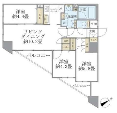 ロアール茅場町の間取り