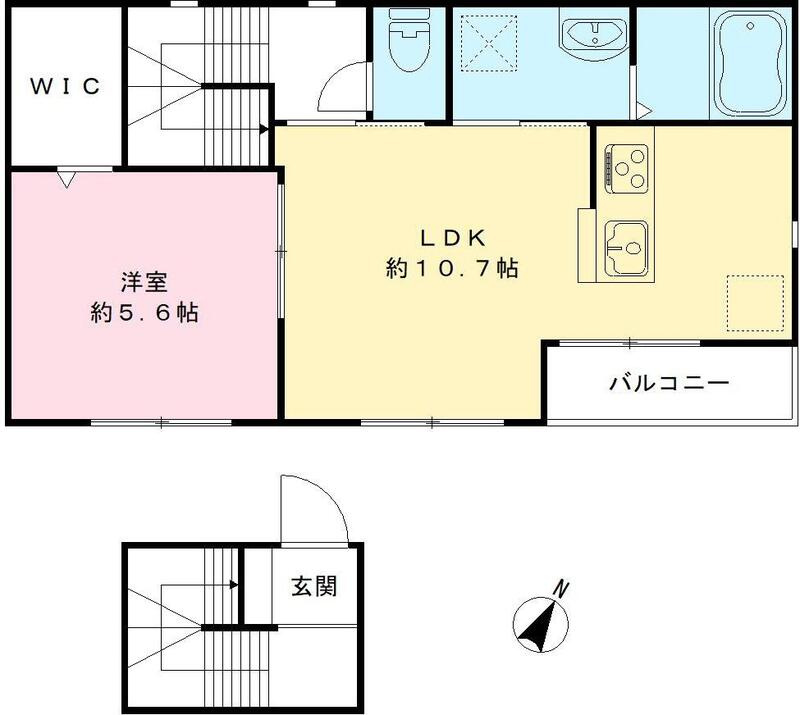 三鷹市井の頭３丁目のアパートの間取り