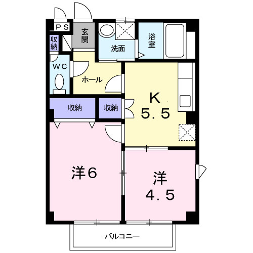 【間取り】 | ラフォーレ大治田１