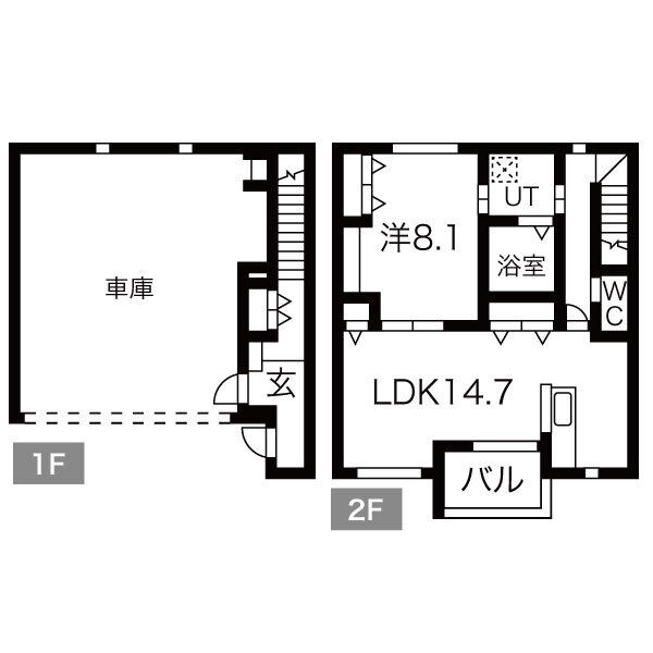 藤沢市菖蒲沢の倉庫の間取り