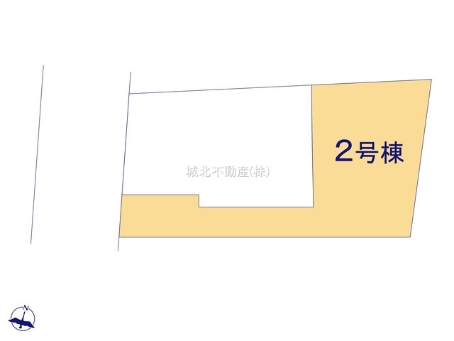 練馬区石神井台3丁目 全2棟 2号棟の区画図|土地面積109.80㎡（33.21坪）