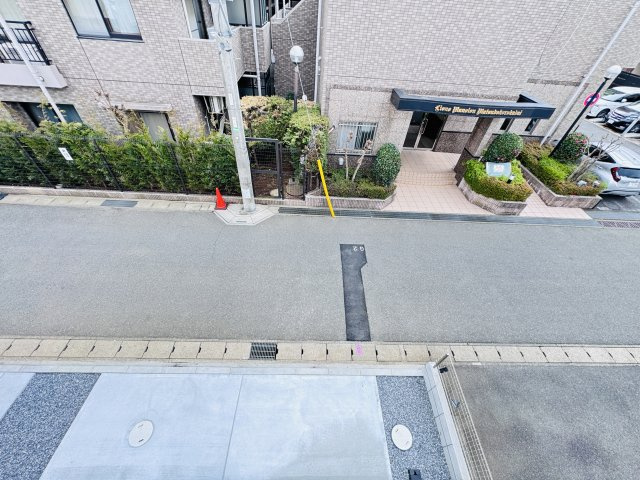 松戸市胡録台新築戸建【松ケ丘小学校：6分】の展望|バルコニーより南側眺望・南道路で日当たり良好♪