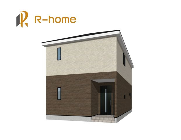 つくば市桜が丘第1　新築戸建て　1号棟の外観パース|2026年8月完成予定！近隣の同仕様完成物件をご見学いただけます♪