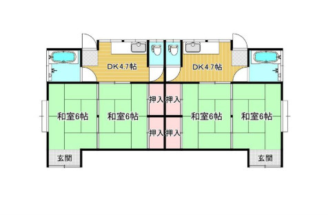 中古戸建　みどり市大間々町大間々の間取り