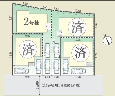 日野市日野本町１期の区画図