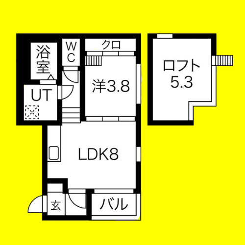 アルファート白金　名古屋市賃貸　仲介手数料無料の間取り