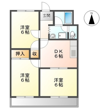 ブルーリボン B棟の間取り
