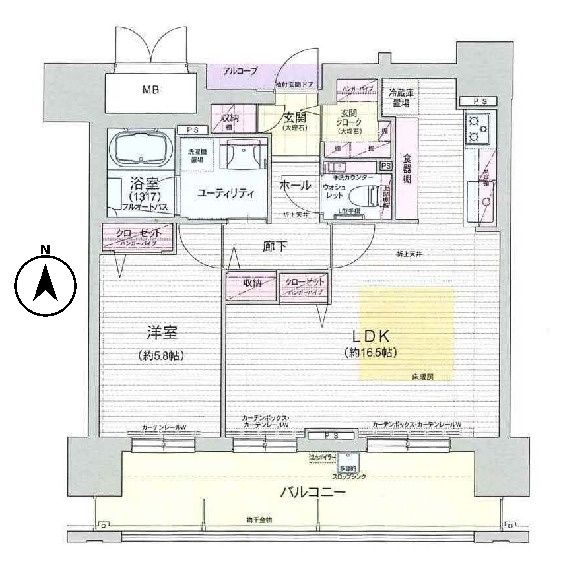 グランファーレ円山北レジェンドスクエアの間取り