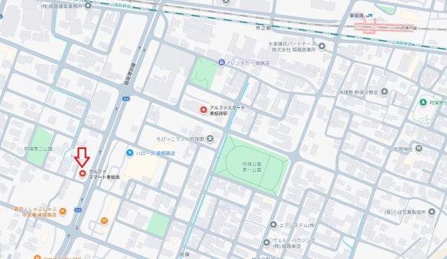 アルファスマート東姫路　2階の地図