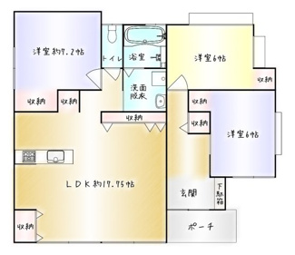 【間取り】 | 鹿屋市寿7丁目　中古戸建