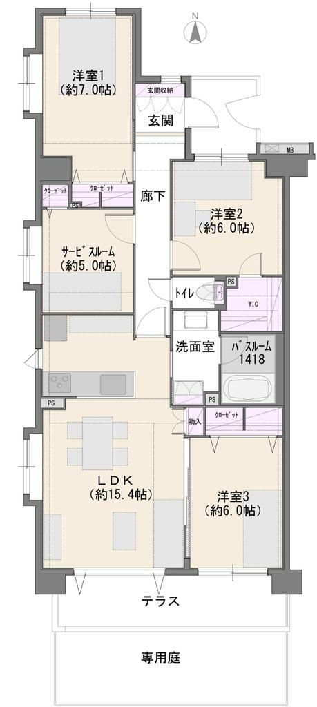 ライオンズプラザ武蔵新城の間取り