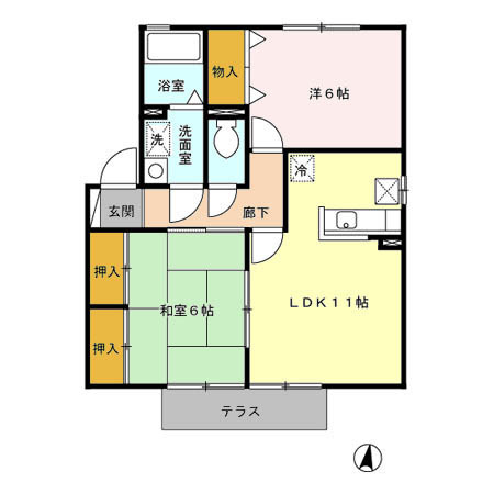 【間取り】 | セジュールマーサ C棟