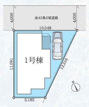 ◎茅ヶ崎市出口町　新築戸建の区画図|区画図◇