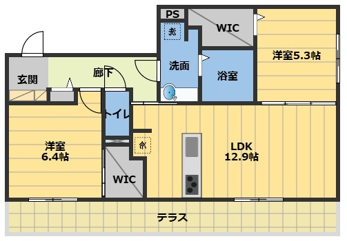 ディーシャンブル南丸之内A棟の間取り