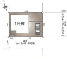 幸手市東第23　新築一戸建て　クレイドルガーデンの区画図|全1棟