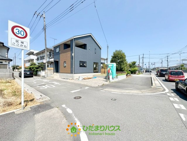 幸手市東第23　新築一戸建て　クレイドルガーデンの前面道路含む現地写真|2026/7/9　撮影