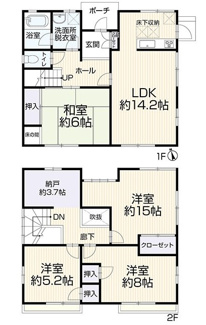 【間取り】 | 本巣市文殊！積水ハウス施工の中古住宅築40年！外壁塗装済み！室内ハウスクリーニング・シロアリ点検済み | 本巣市文殊！積水ハウス施工の中古住宅築40年！外壁塗装済み！室内ハウスクリーニング・シロアリ点検済み