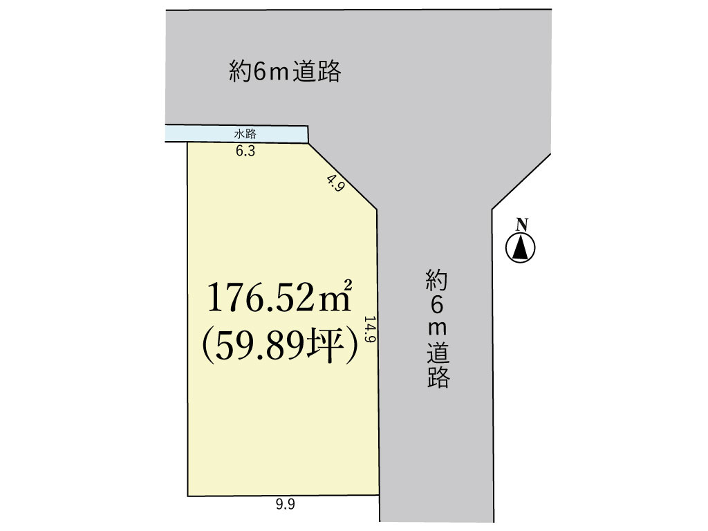 鈴鹿市長太栄町4丁目《全4区画》1号地の土地図