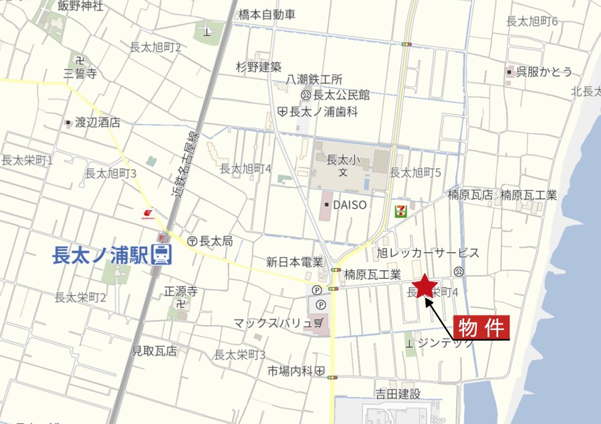鈴鹿市長太栄町4丁目《全4区画》1号地の地図|広域Map