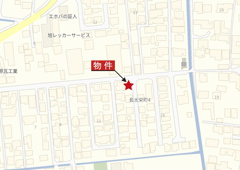 鈴鹿市長太栄町4丁目《全4区画》1号地の地図|詳細Map