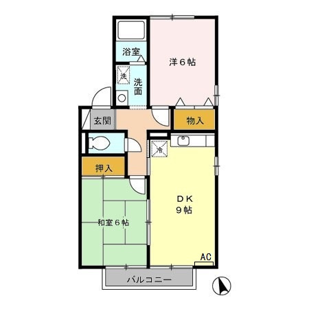 セジュール南 Bの間取り