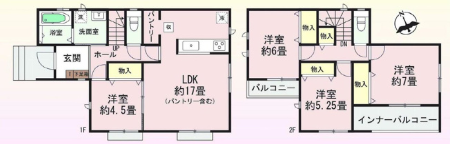 【間取り】 | 高崎市筑縄町　新築戸建