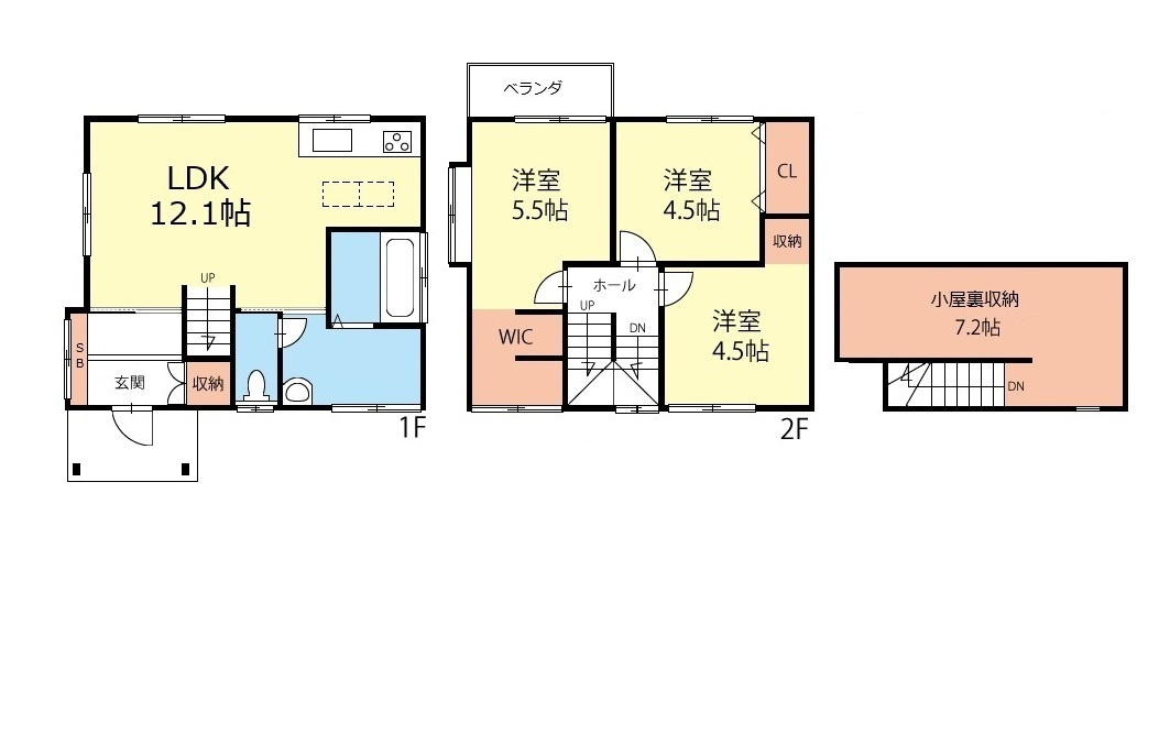 長野市伺去　中古戸建の間取り|ローン相談お任せください！！お問合せは＜Tel 026-477-7419＞まで♪