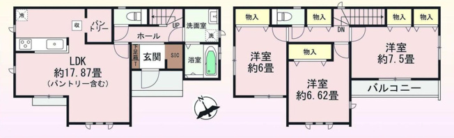 【間取り】 | 7/25値下げ☆高崎市若松町新築　全室南向き♪