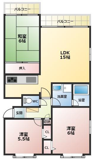 メゾン・ド・甲子園二番町の間取り