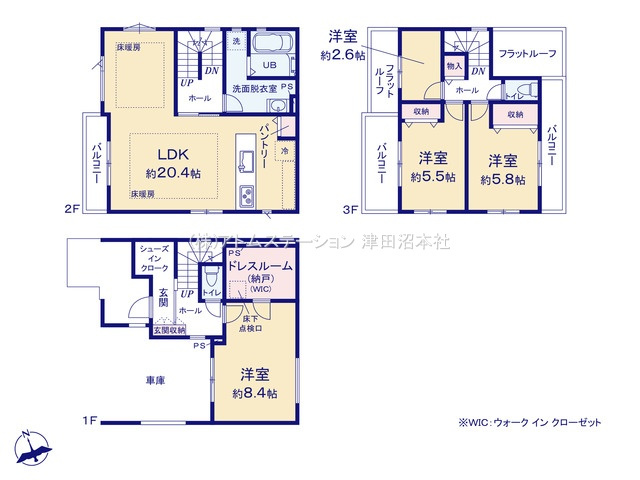 【間取り】 | アトムセレクト船橋市浜町２期１号棟