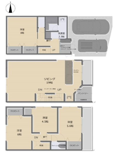 田辺５丁目　中古戸建の間取り