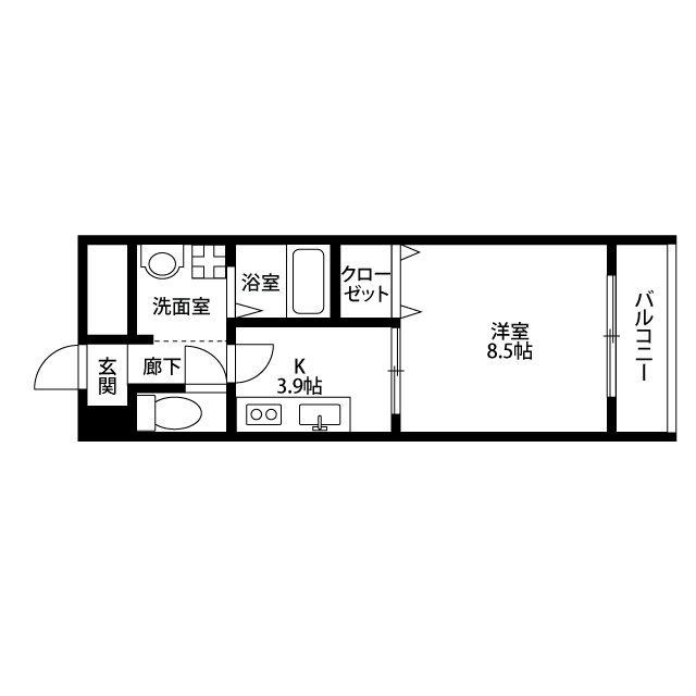 アンプルール クラージュ 別府の間取り