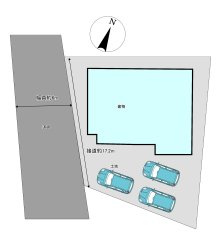 八戸市大字大久保字作兵エ穴の区画図|【リフォーム前】区画図です。