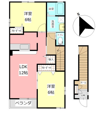 Ｐ’ＣＡＳＴＥＬＬＯの間取り