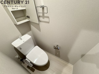 ゆったり落ち着けるトイレです