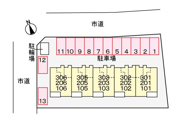 ロイヤルコート上ノ山の区画図