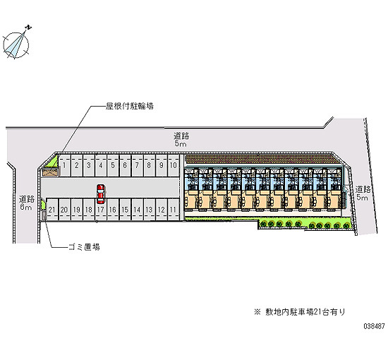 レオパレスグランシャリオの駐車場|画像4
