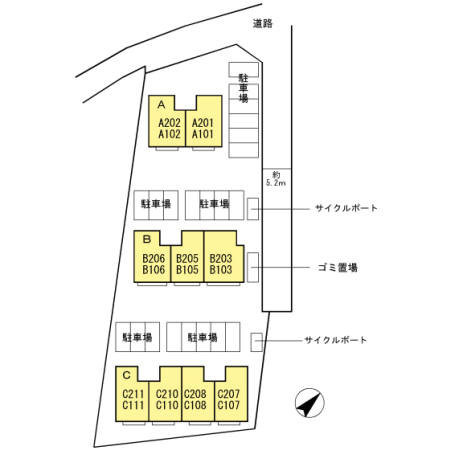 レジデンス２１ＴＨ　A棟の区画図