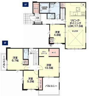 【間取り】 | LIGARE小山市東城南10期　 | 南向きで明るい室内が特徴の間取りです☆