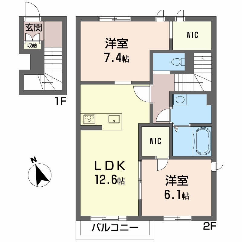 シャーメゾン中島田の間取り