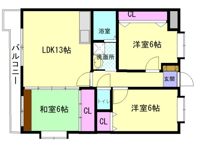 アメニティ旗崎の間取り